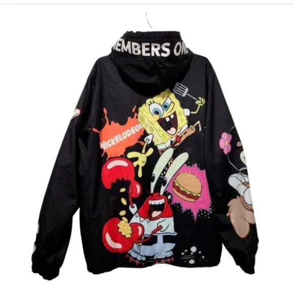 Members Only x Nickelodeon SpongeBob Hooded Jacket Quilted Lining - Picture 3 of 13